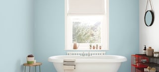 Colour combination tips for your blue bathroom
