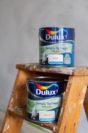 lukec atleugh simply refresh bedroom two tone feature wall blush pink overtly olive