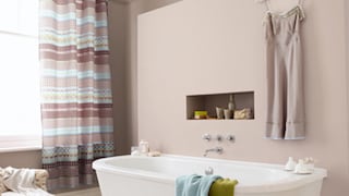 Subtle violet brings elegance to warm neutrals