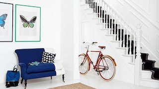 Use crisp colours to brighten dark halls