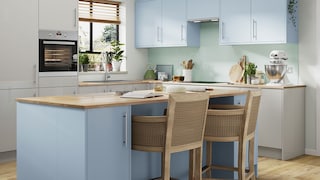 Wickes Orlando Kitchen | Bright Skies | Colour of the Year 2022 