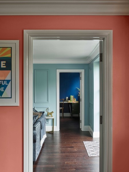 Dulux copper blush hallway