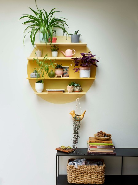 ombre yellow shelves