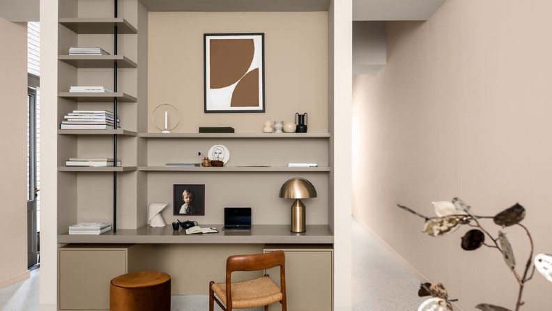 dulux industrial warm neutrals office space