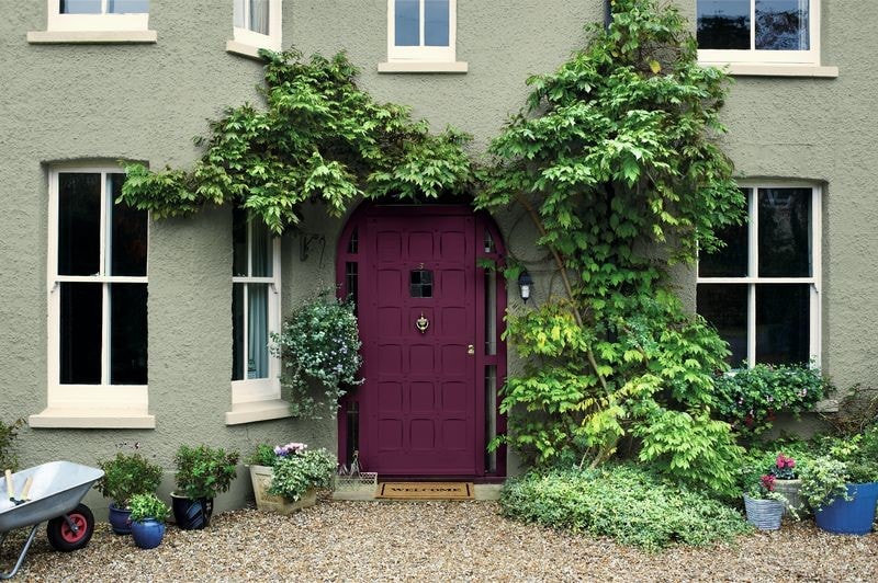 Purple colour front door