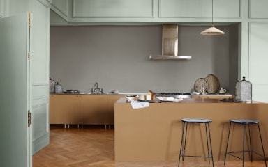 Kitchen with different shades of grey