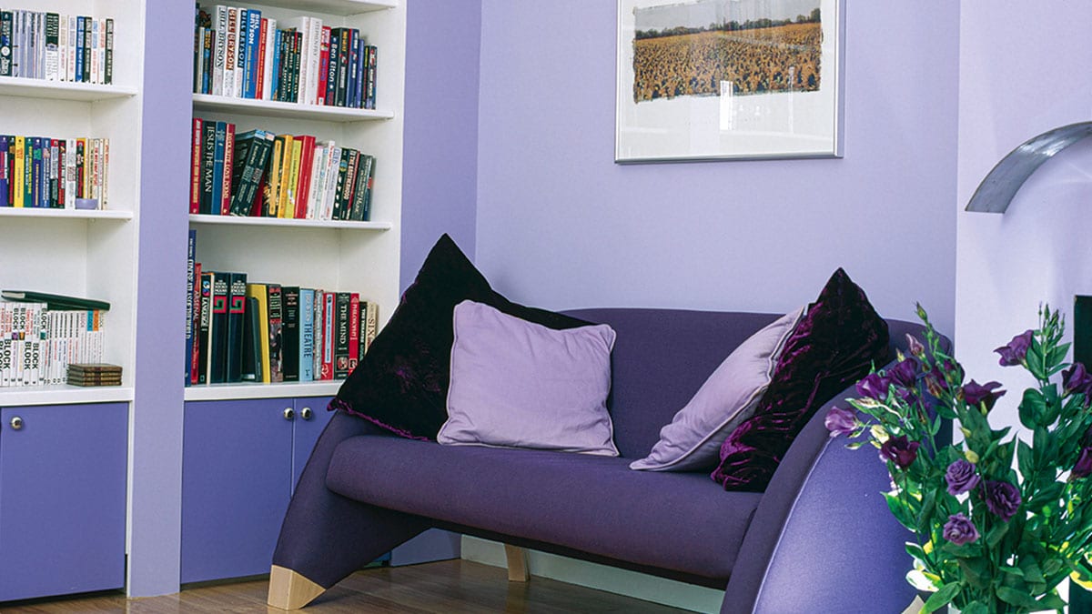 Dulux Purple 90s Living Room
