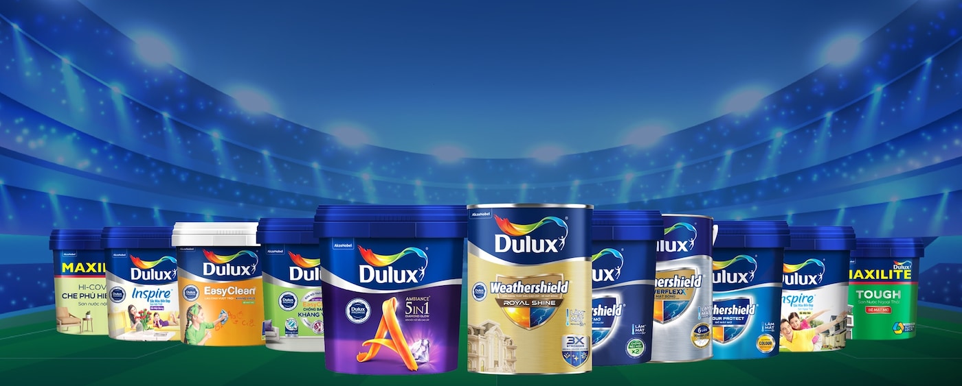 Các sản phẩm sơn phủ Dulux và Maxilite