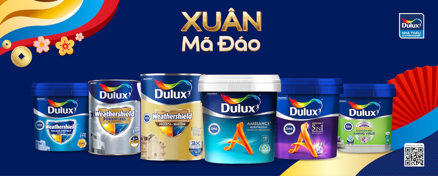 Các sản phẩm sơn phủ Dulux và Maxilite