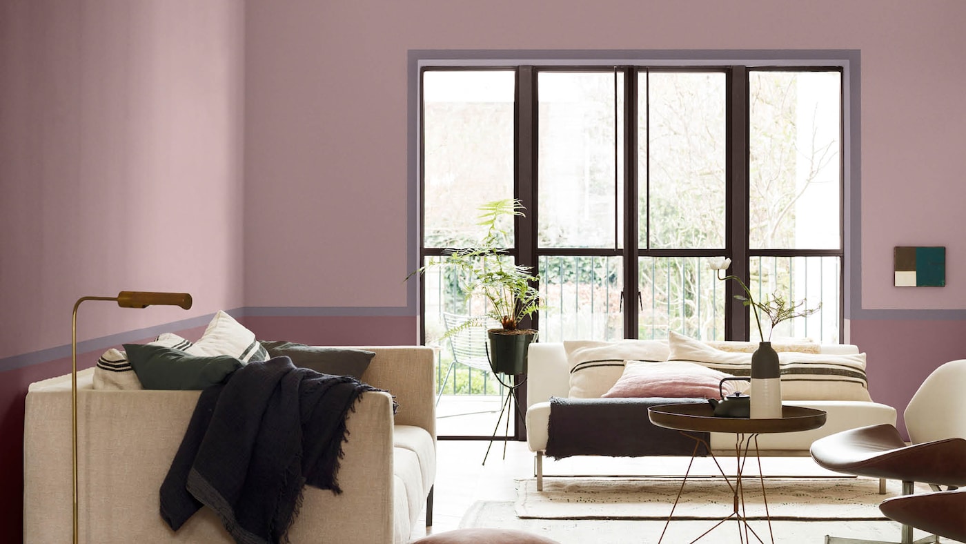 Calming colours in a living room