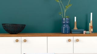 Brighten a white kitchen with happy teal tones