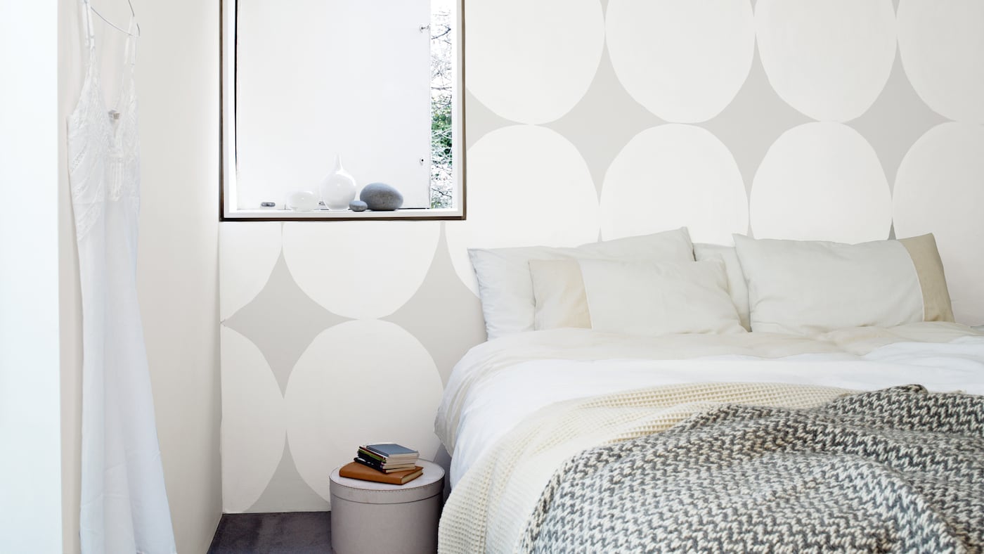 Create subtle texture with white on grey + colours and products
