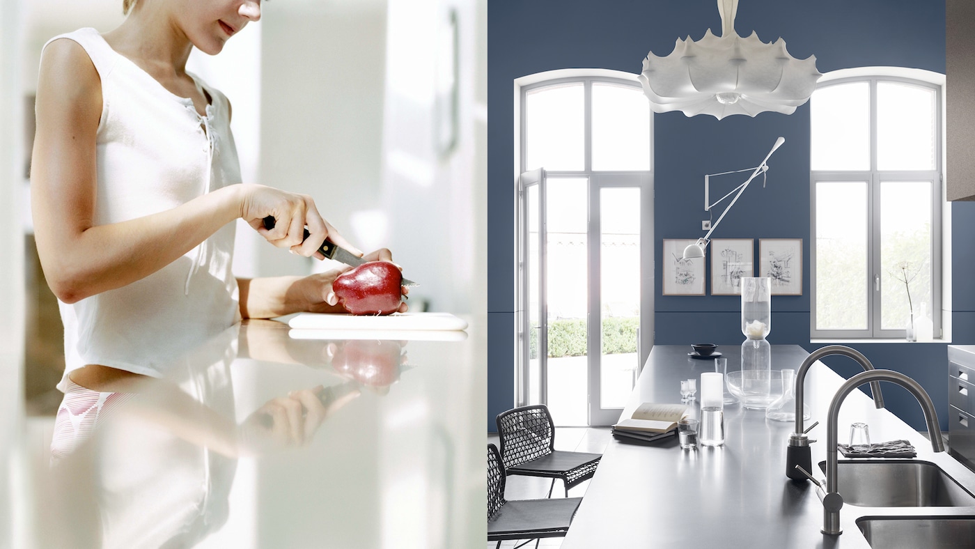 If your budget won’t stretch to the kitchen of your dreams, try using paint as an affordable fix for a designer-style decor you don’t have to wait for.