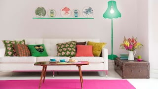 Tiny lounge? Decorate with bright shades