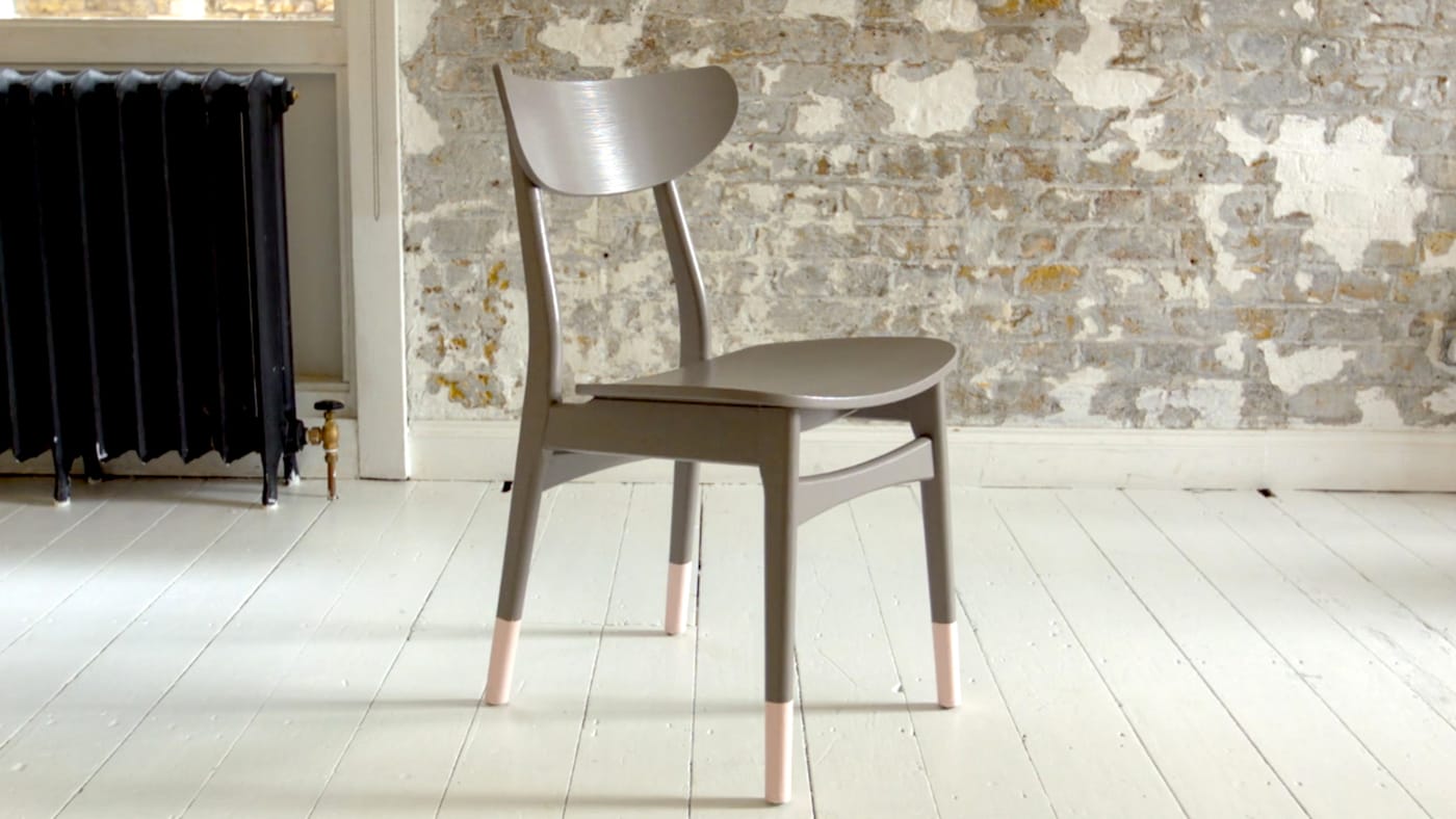 Transform your plain dining chairs into chic designer furniture in five easy steps with this paint-dipped effect.