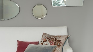 Use soft grey to highlight creamy whites