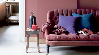 Use dusky pink to create an intimate mood