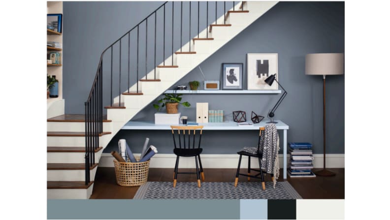 peinture laque valénite ton harmonieux de bleus