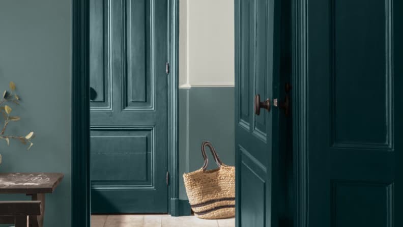 couloir peinture laque valénite emeraude