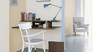 Peinture bleu ciel, deco bureau 