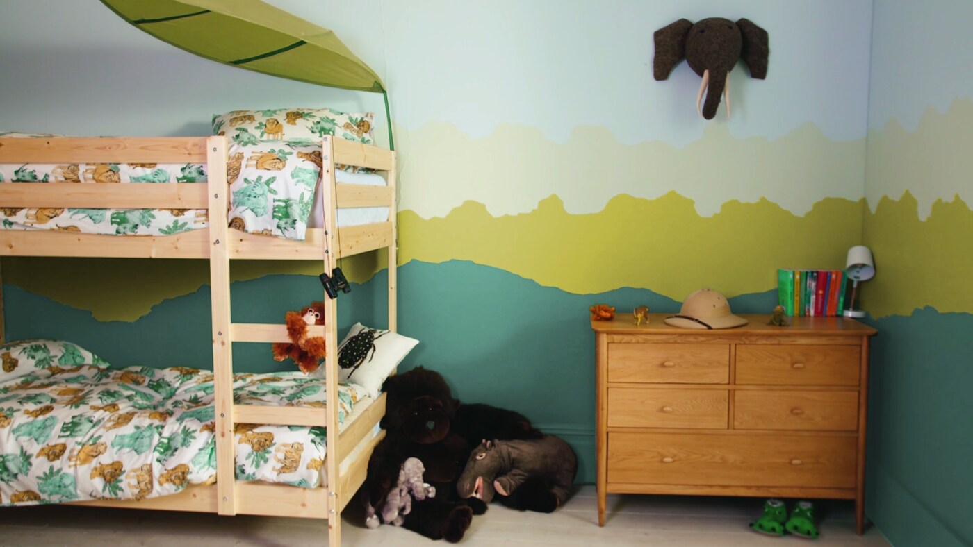 Comment peindre une chambre pour enfant Jungle - rendu final