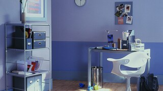 Peinture bureau, déco gris violet - Dulux Valentine