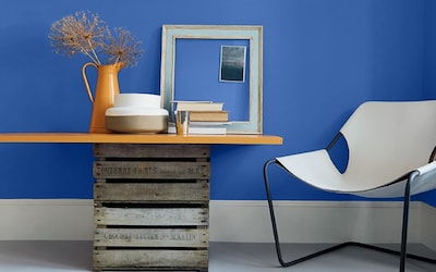 BUREAU MUR IRIS BLEU