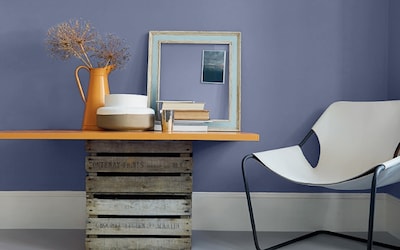 BUREAU MUR ONDE MAUVE