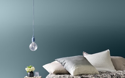 SALON MUR BLEU ACIER