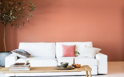 SALON MUR CUIVRE ROSE