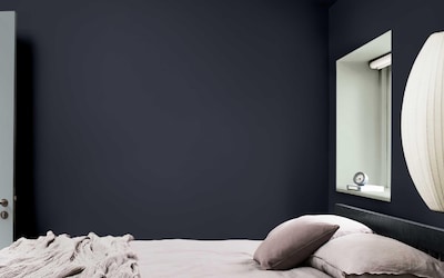 CHAMBRE MUR BLEU D'ENCRE