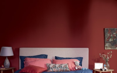 CHAMBRE MUR ROUGE GLAMOUR