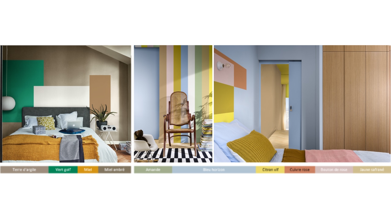 Le style Arty permet de changer tout son intérieur, peindre un ou plusieurs murs dans vos chambres avec des formes géométriques en aplats pour délimiter une tête de lit ou encore des bayadères colorées pour animer un espace lecture.