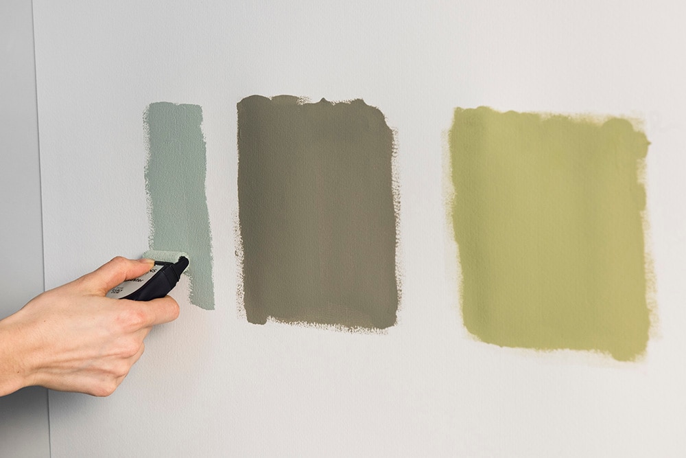 Kleuren testen doe je met de Flexa Kleurtesters