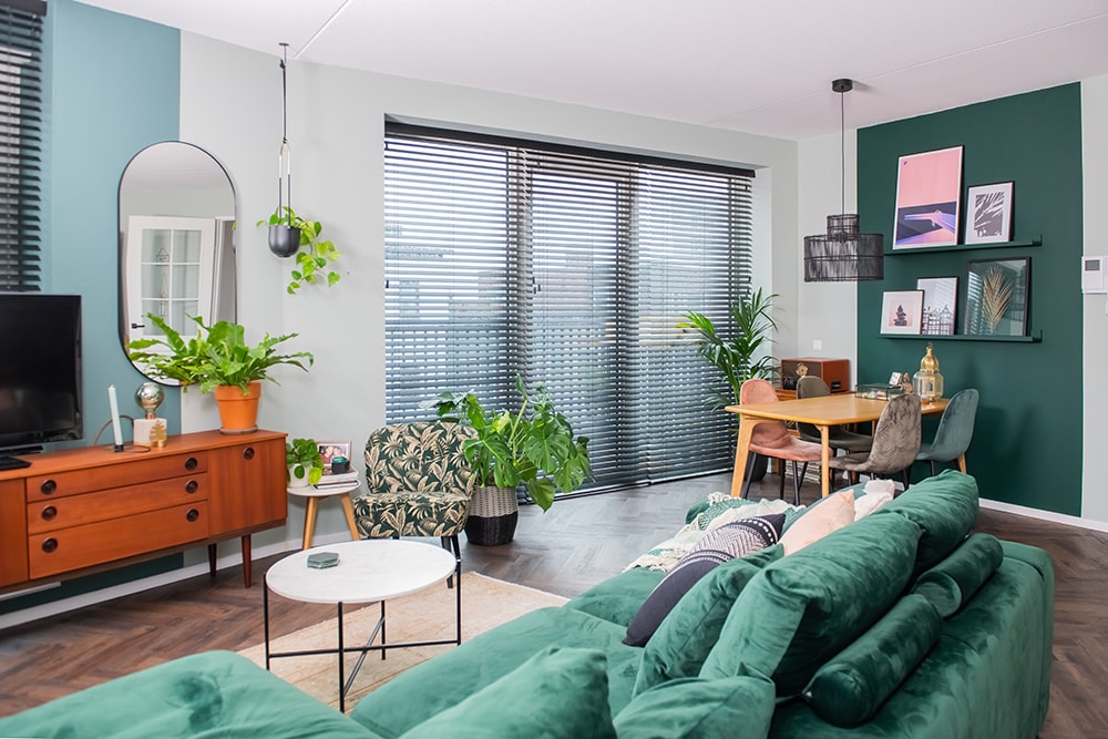 Er ontstaat eenheid door kleur op alle wanden in je interieur toe te passen