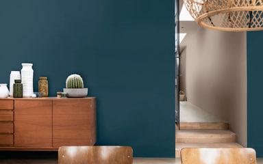 Flexa Strak Haagsblauw Nachtblauw woonkamer