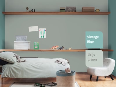 Kleurrijke maar rustige kinderkamer