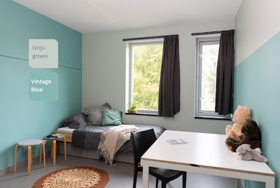 Kinderkamer met Flexa Grijsgroen en Vintage Blue