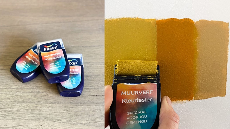 Flexa Kleurtesters in verschillende geeltinten