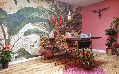 Mindy Schroor kleurrijke eetkamer