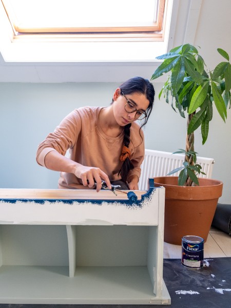 Blogger Mirjam verft met Lush Indigo