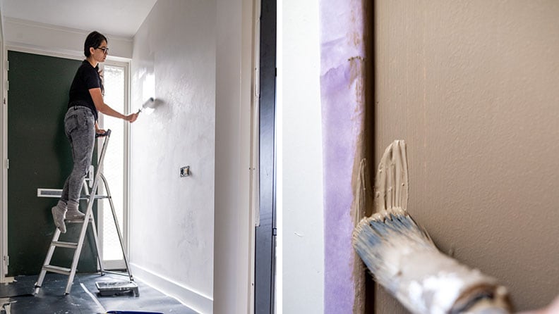 Een gestuukte muur voorstrijken voor het verven