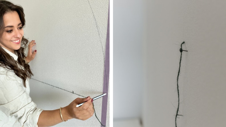 Stappenplan om een ronde boog op de muur te schilderen