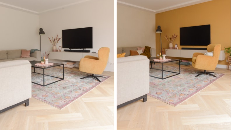 Voor en na foto’s van een make over in een nieuwbouwwoning