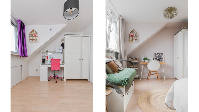  Hier zie je goed wat kleur doet, ook zachte lichte kleuren hebben een enorm effect.