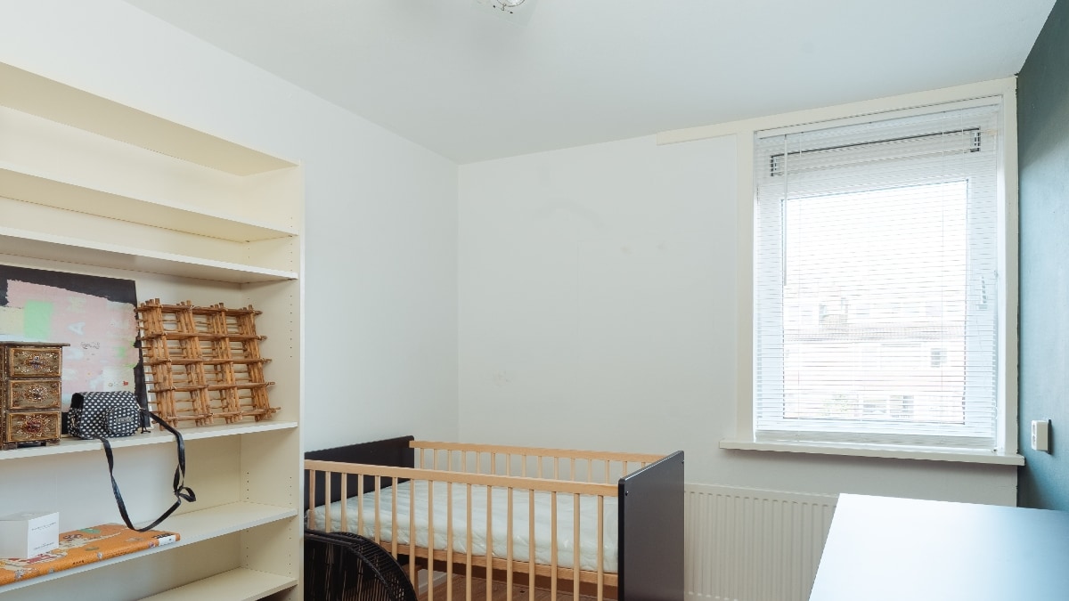 De babykamer is nog niet heel sfeervol