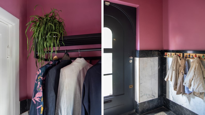 Resultaat na een dag schilderen van de hal