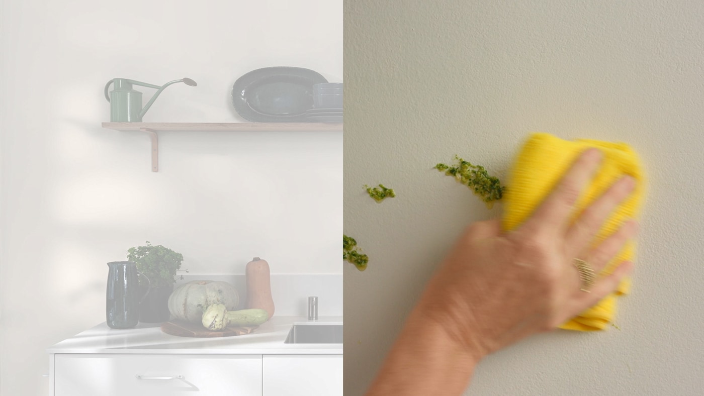 Vetvlekken uit de koekenpan zijn zo van de muur weggeveegd