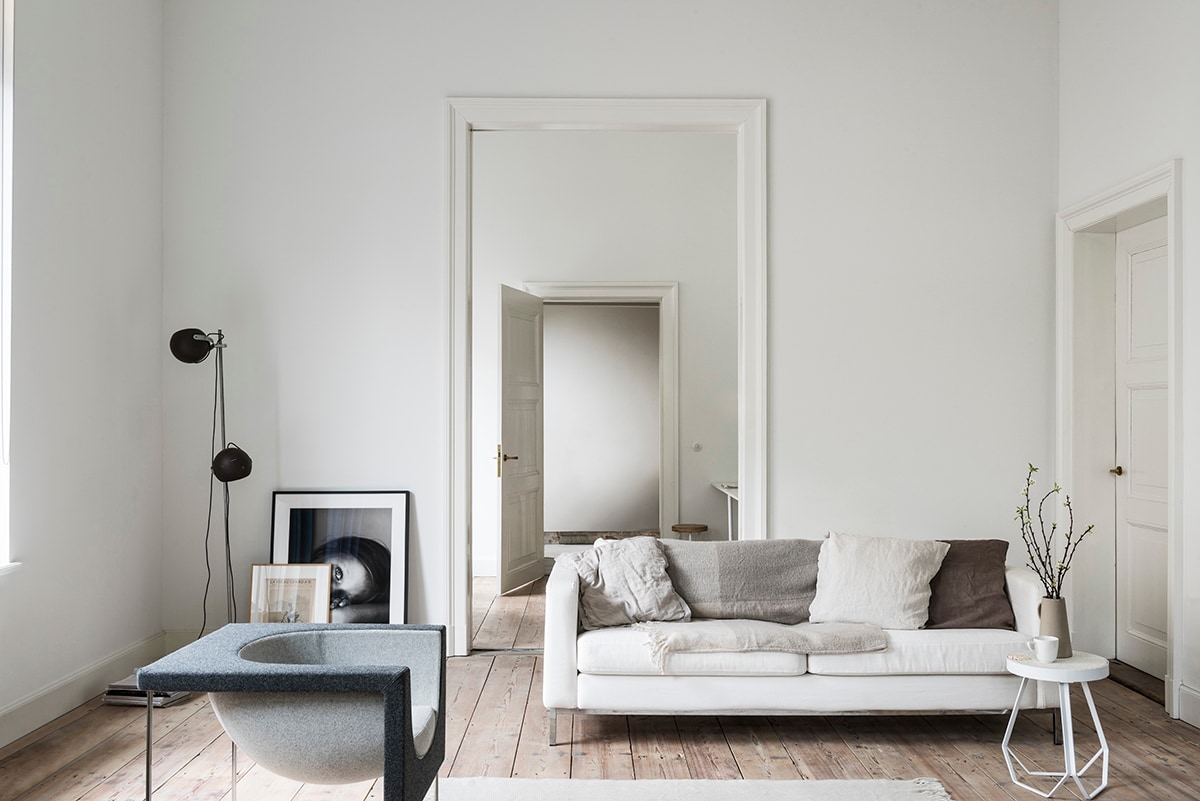 Alles maagdelijk wit met de witte muurverf van Flexa