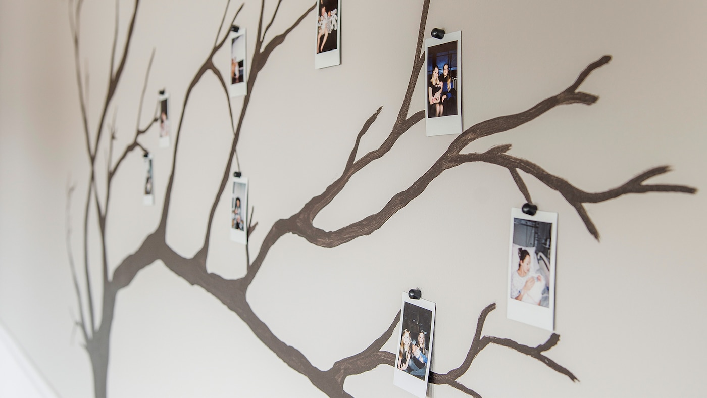 arbre en peinture magnétique chambre de bébé